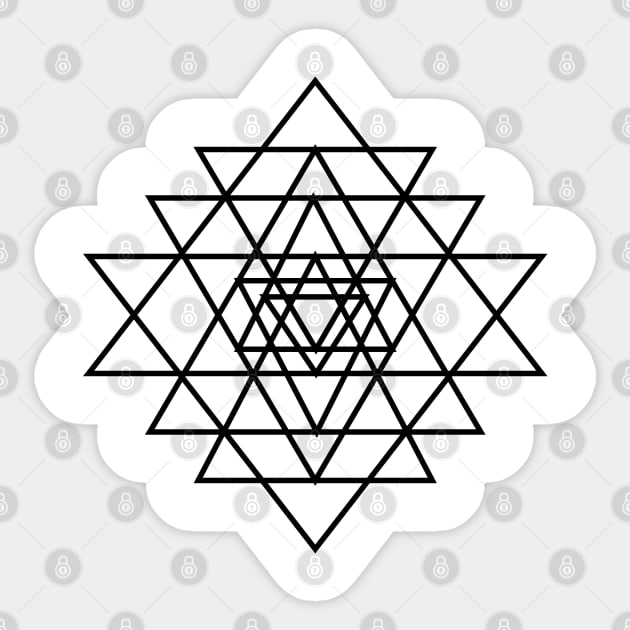 Sri Yantra sacred geometry design Sticker by AltrusianGrace